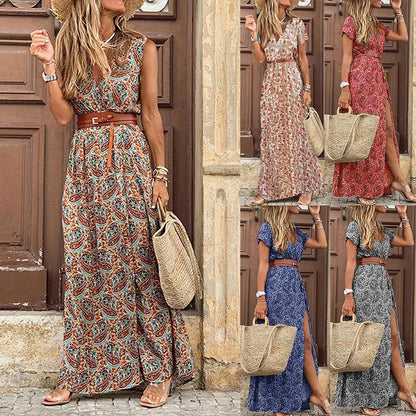 Penelope™ Vestido longo estampado boho-chic
