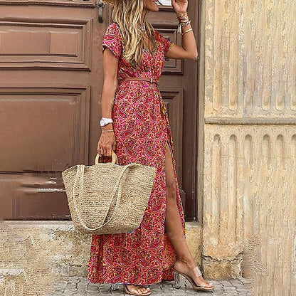 Penelope™ Vestido longo estampado boho-chic