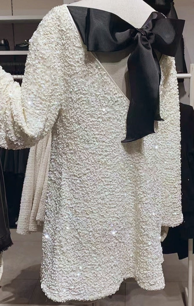 Vestido Elaiza™ Brilhante com Laço