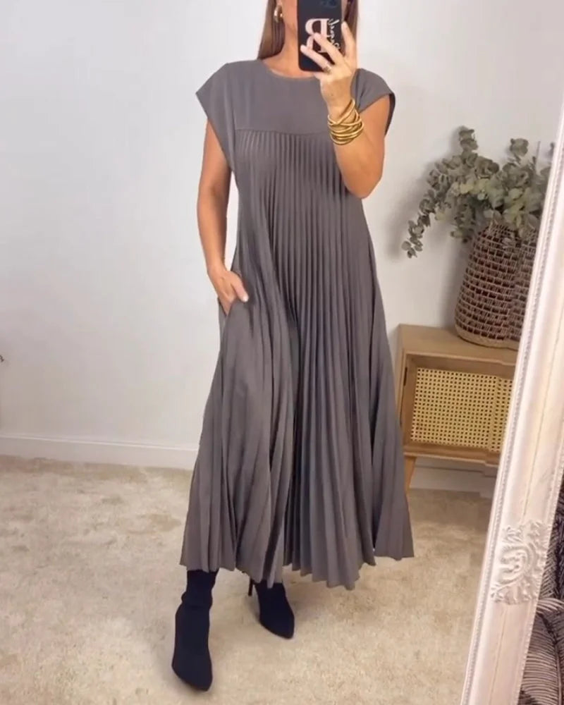 Vestido Paola™ com manga plissada