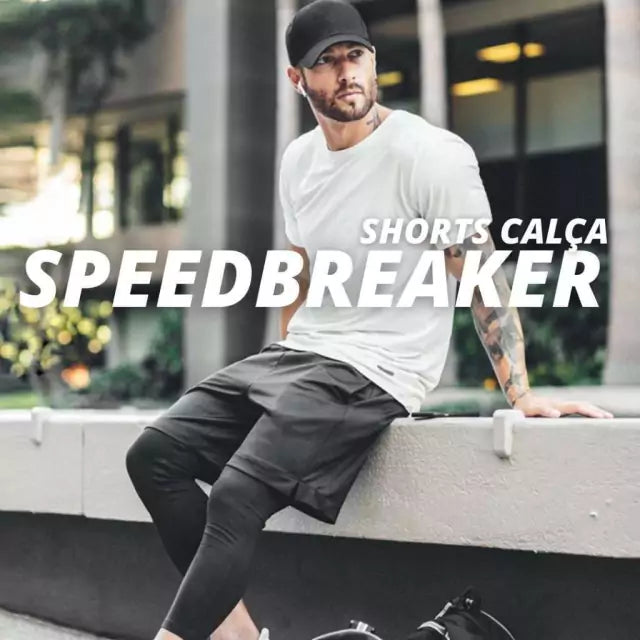 Shorts Calça de Compressão Speedbreaker 2 em 1