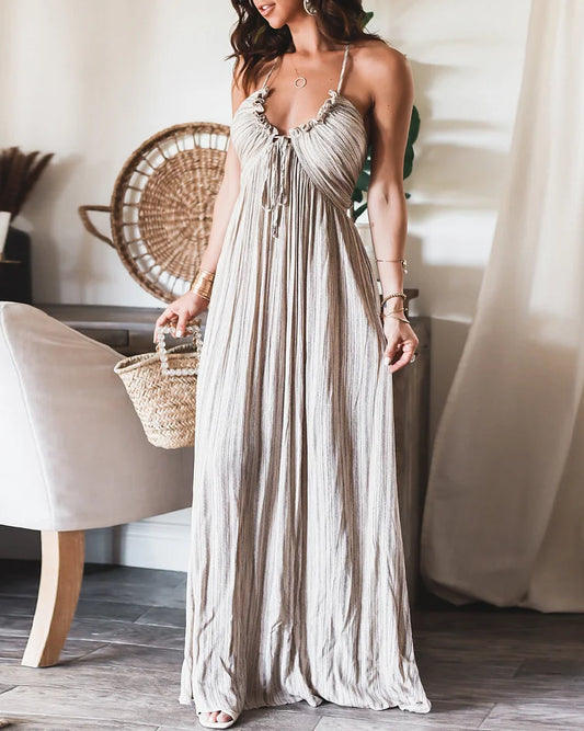 Judith™ Vestido plissado sem mangas