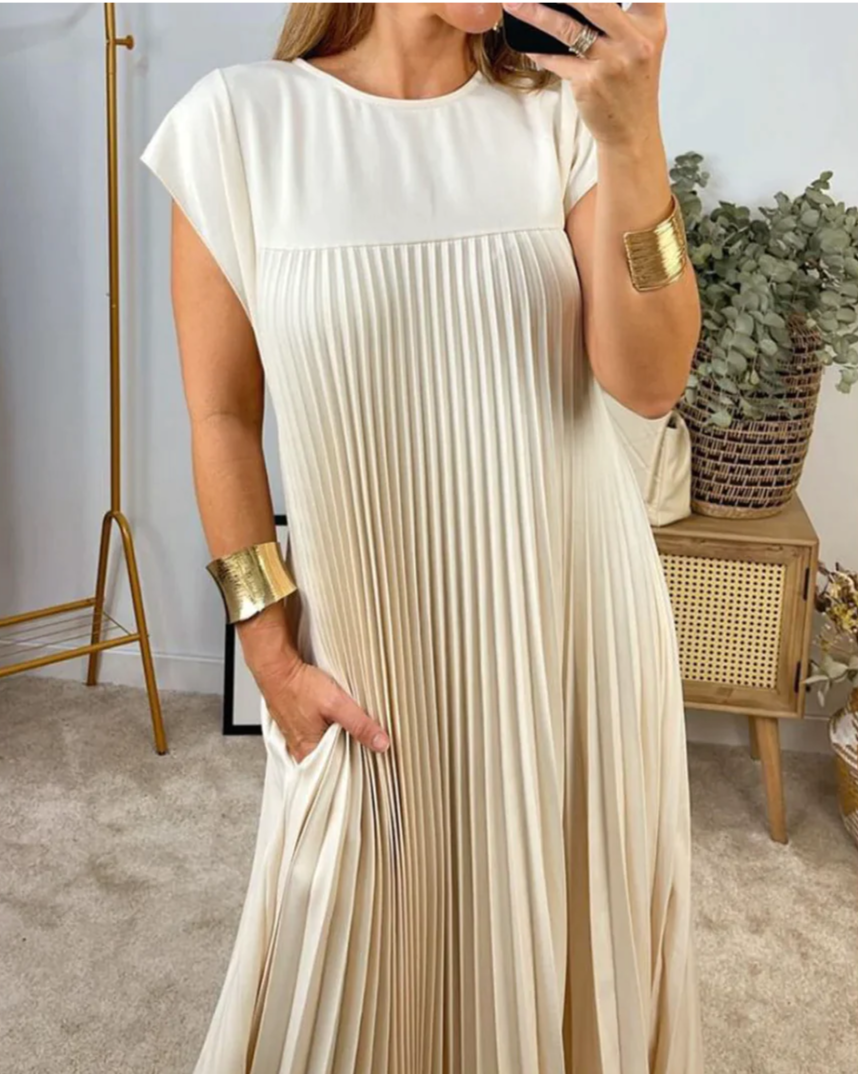 Vestido Paola™ com manga plissada