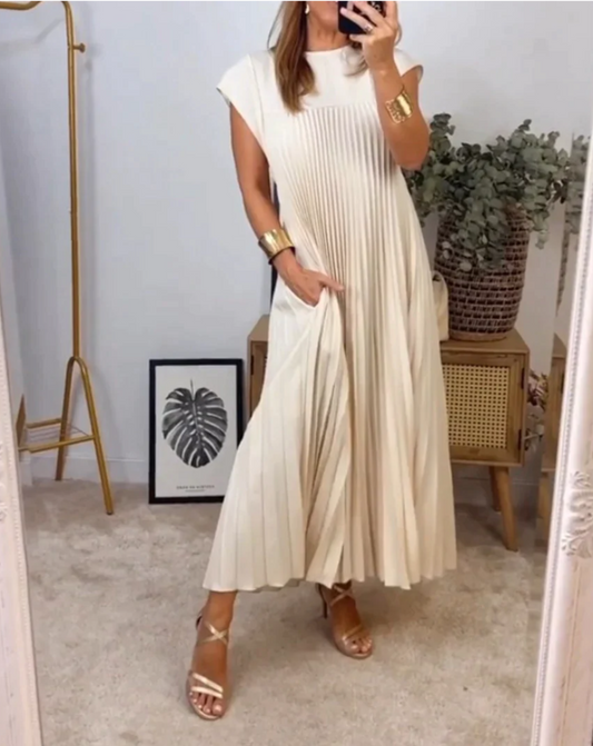 Vestido Paola™ com manga plissada