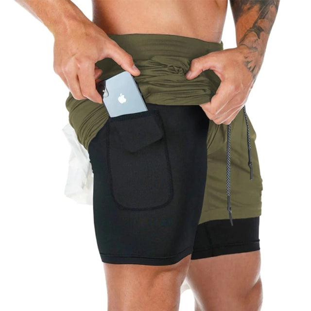 Shorts Dry Fit 2 em 1 Compressão Speedbreaker