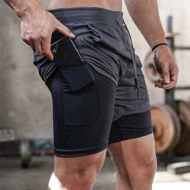 Shorts Dry Fit 2 em 1 Compressão Speedbreaker