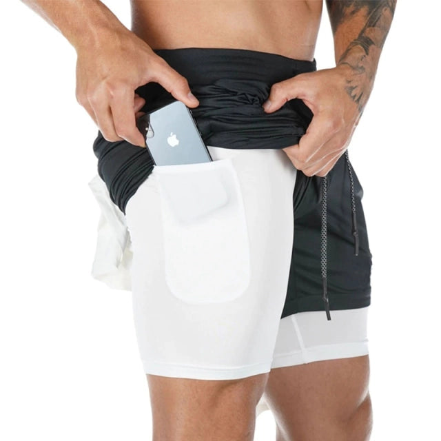 Shorts Dry Fit 2 em 1 Compressão Speedbreaker