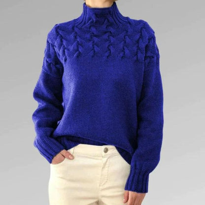 Babette™ | Suéter de Tricô Aconchegante com Gola Alta