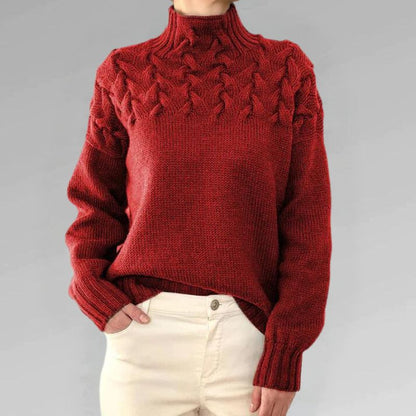 Babette™ | Suéter de Tricô Aconchegante com Gola Alta