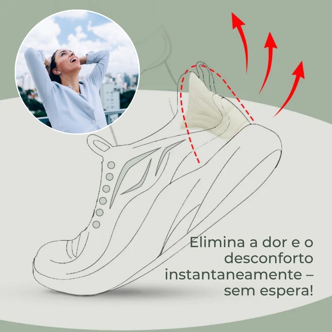 Almofadas de calcanhar ajustáveis para sapatos - 10 peças