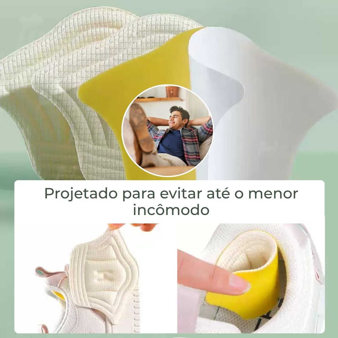 Almofadas de calcanhar ajustáveis para sapatos - 10 peças