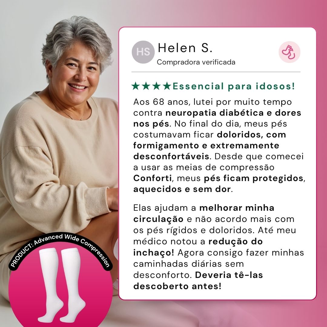 Conforti™ Meias de compressão largas avançadas para uso diário e conforto