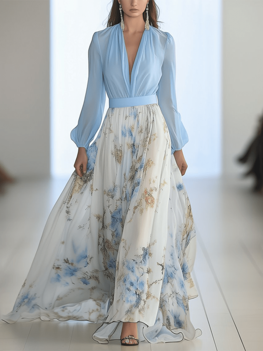 Tess™ | Vestido Longo com Estampa Floral