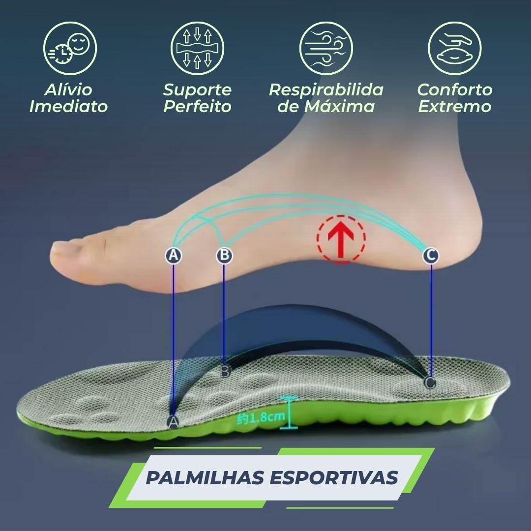 Palmilha Ortopédica 4D