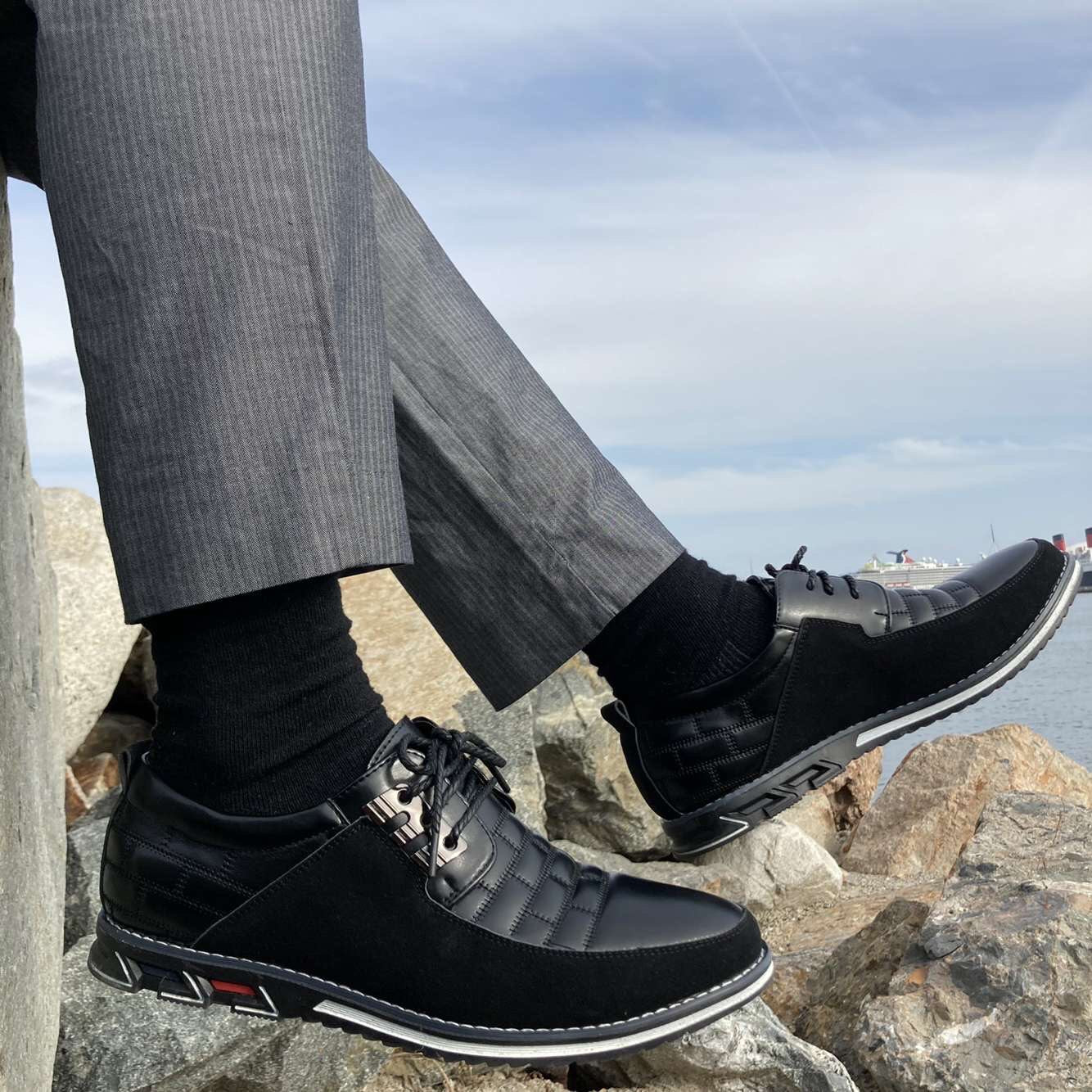 Oxford Derby™ Sapatos Ortopédicos Elegantes