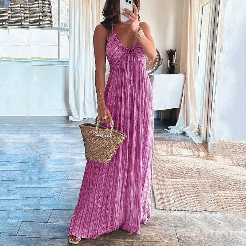 Judith™ Vestido plissado sem mangas